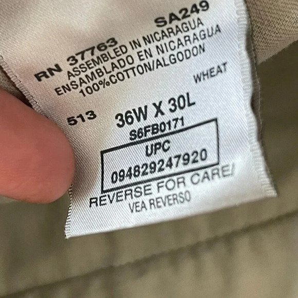 Savane Men's‎ Pants Size 36x28 Biege 100% Cotton Khaki Slacks - Picture 7 of 8